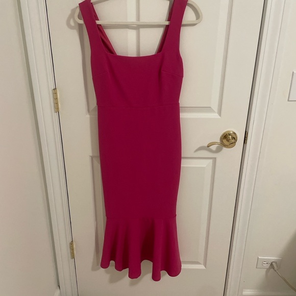 Lulus Moment Maker Pink Trumpet Midi Dress - Size S - Picture 4 of 5